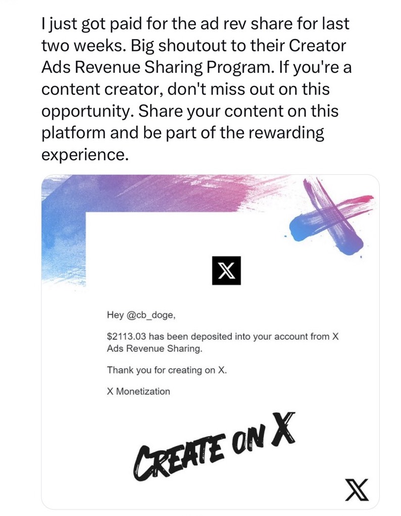 Join Sharing Ads Programe on X (Twitter)